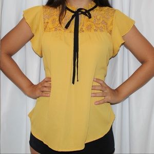 Active USA Yellow Knot Yoke Top